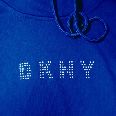 DKNY Womens Sport Logo Hooded Sweatshirt Sneaker Midi Length Dress | eBay
