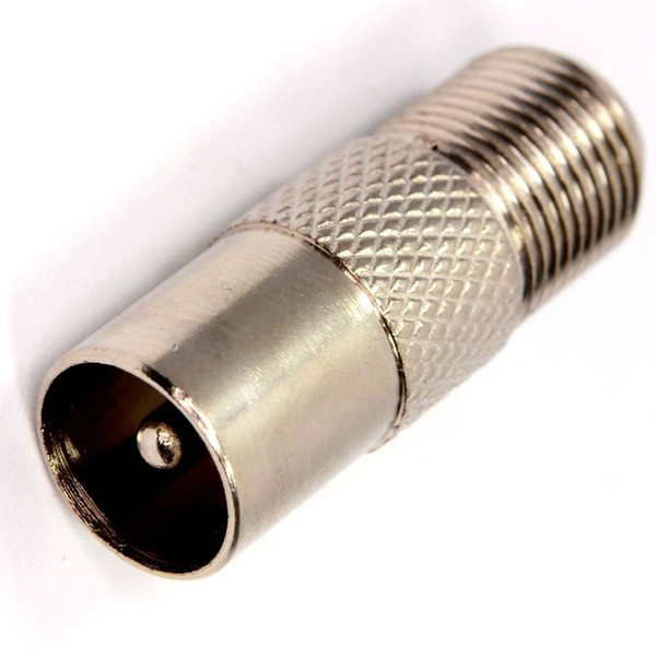 F type Socket to Coax RF IEC Aerial Plug Male Adapter twist on Connector x 5 - image 1