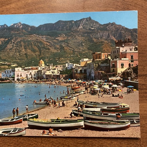 Vintage Forio d'Ischia The Beach and Mount Epomeus Capri Italy Postcard P8j3 - Picture 3 of 8