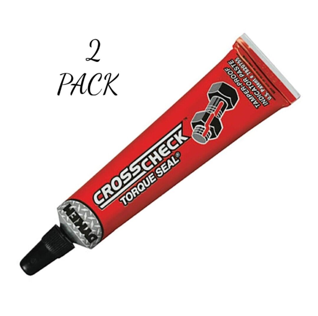 2 PACK-ITW Dykem "Cross Check" Torque Seal RED Tamper-Proof Indicator Paste