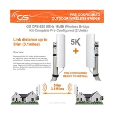 Wireless Bridge Point to Point Outdoor WiFi, Wireless Network Expansion Kit, ...