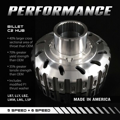29546705-X PERFORMANCE BILLET C2 DRIVE HUB 5 & 6 SPEED GM/ALLISON TRANSMISSIONS