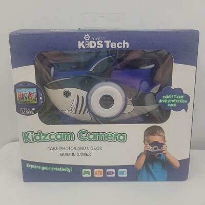 Vivitar 44379A-SHRK Kidzcam Camera for Kids with Video Games and Shark Jacket