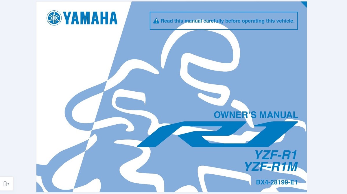 2018 Yamaha YZF-R1 and Yamaha YZF-R1M owner's manual (Reprint) | eBay