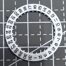 2 PIECES White Date@3 Date Disk Wheel Date Wheel for Miyota 8215 Movement