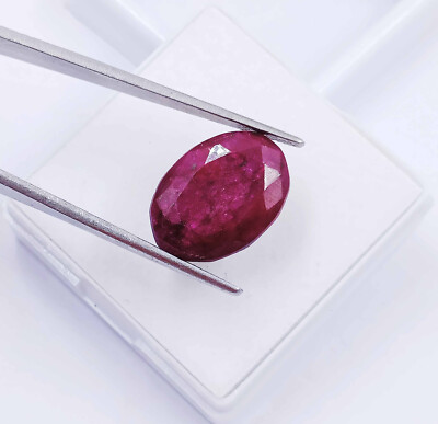 Wonderful 12.70 Ct Blood Red Color Ruby Natural Oval Cut Loose Gemstone UU