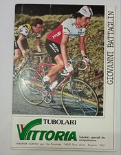 CARTOLINA PUBBLICITARIA CICLISMO GIOVANNI BATTAGLIN TUBOLARI VITTORIA 1983