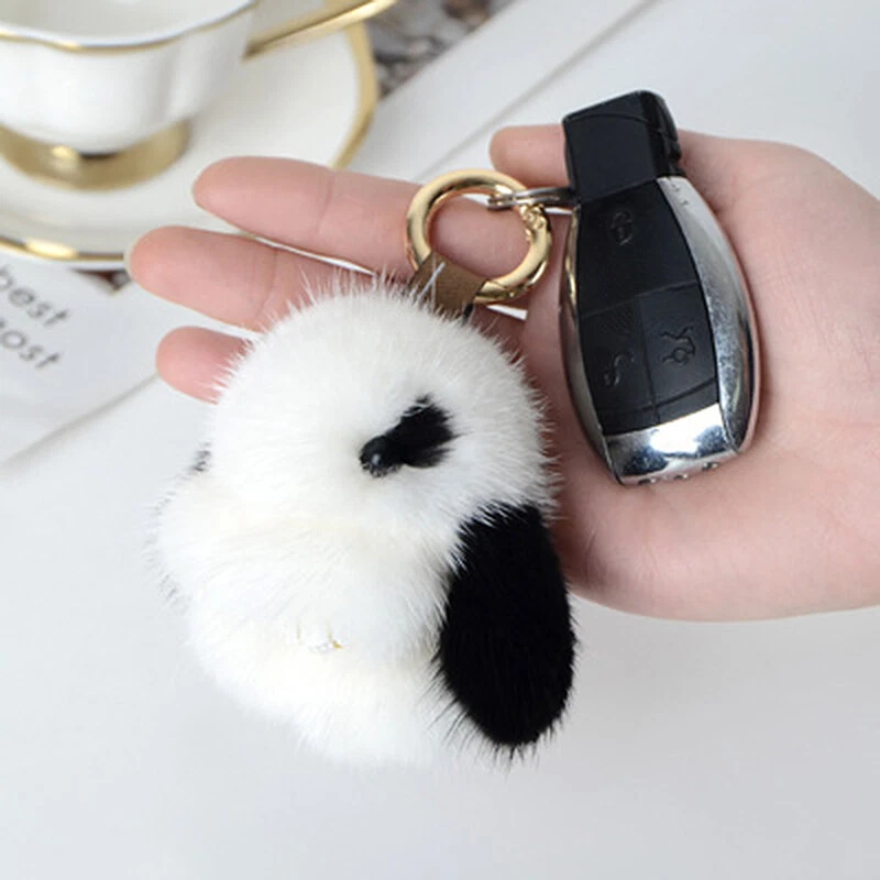 Llavero de piel de visón conejo mini conejito muñeca juguete bolsa teléfono colgante 8 cm EE. UU. Foto 4 de 4