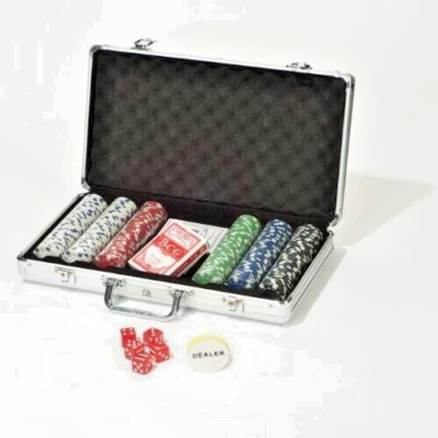 Poker Koffer Chips Casino Würfel Spiel Karten - Bild 1 von 4