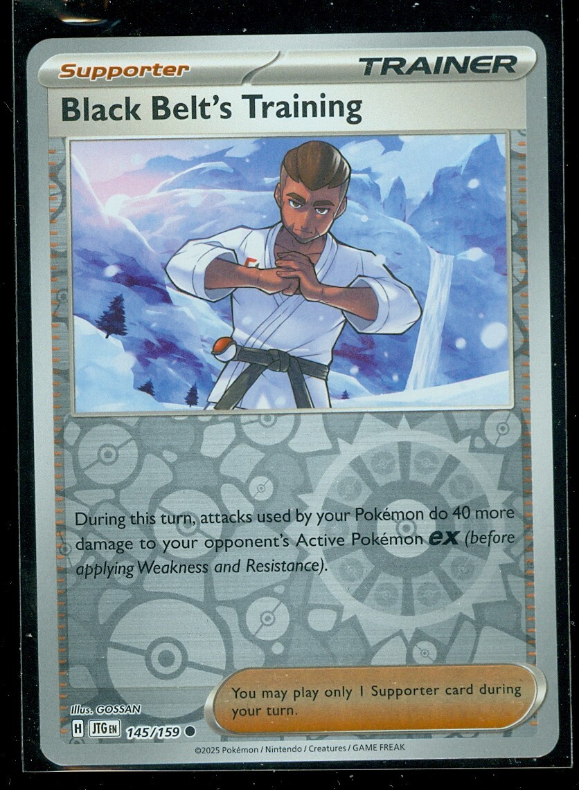 Pokemon BLACK BELT'S TRAINING 145/159 Journey Together - Rev Holo - MINT