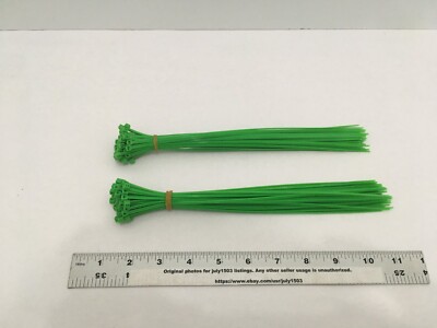 (100) NEW Green 10'' Nylon Cable Ties Tie Wrap Zip - 33 lbs Tensile - 185° Resist