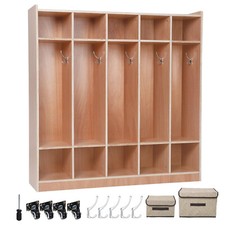 48.4 5-section Classroom Coat Locker 10 Cubbies For Classrooms Daycare Cubby
