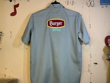 BURGER BEER DELIVERY GUY WORK SHIRT DICKIES LARGE 🍺🍺🍺🍺