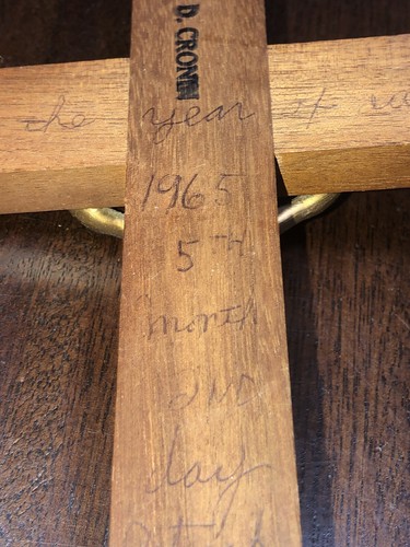 Croce Gesù Cattolico INRI Crocifisso Vintage Legno Metallo Intarsiato Montaggio a Parete 1965 - Foto 6 di 9