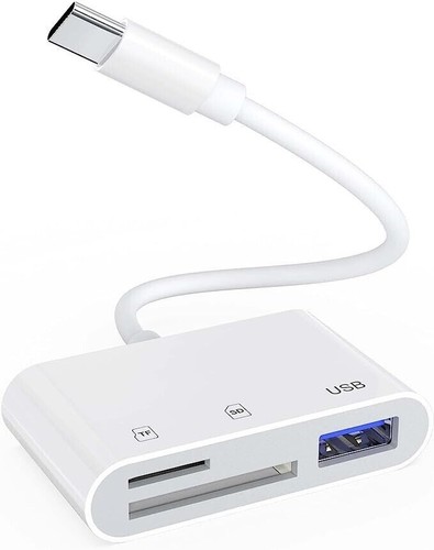 USB C to SD Card Reader with USB 3.0 Thunderbolt to Micro SD TF Card Reader - Picture 1 of 7