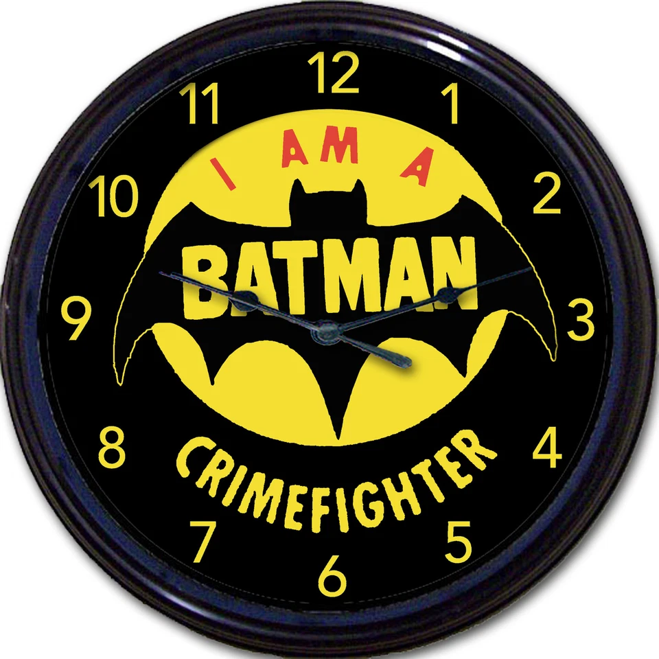 FUN AROUND THE CLOCK Bat man Super Heroes Crimefighter Comics Movie Gotham DC Superpower Wall Clock