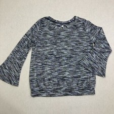 LOFT Outlet Woman Size XS Multi Color Stripe Bell Sleeve Lite Sweater L4