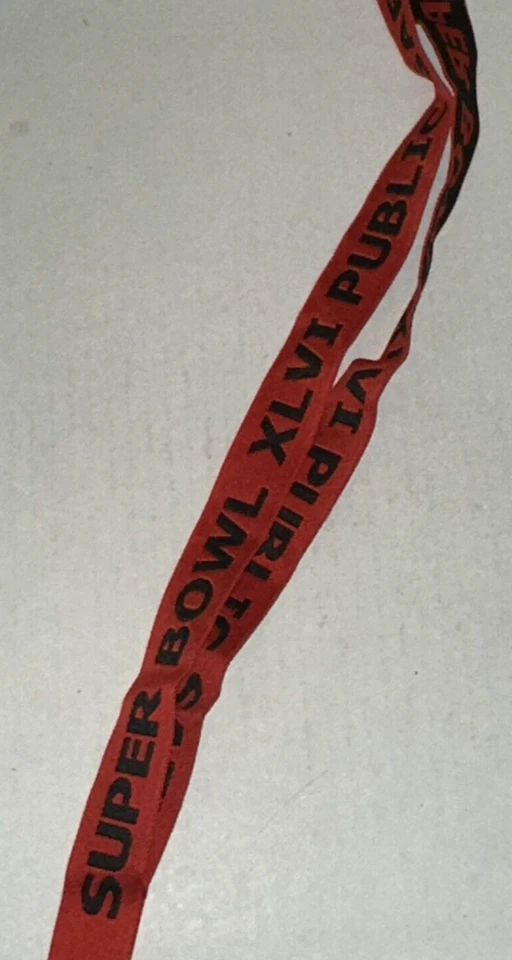 LLAVERO SEGURIDAD PÚBLICA SUPER BOWL XLVI GIGANTES PATRIOTAS CORDÓN 19" LLAVERO CUELLO Foto 2 de 2
