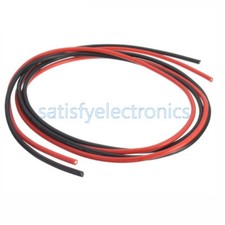 14 AWG Gauge Wire Flexible Silicone Stranded Copper Cables For RC Black Red NEW