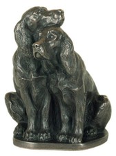 Pair of Spaniels Bronze Ornament
