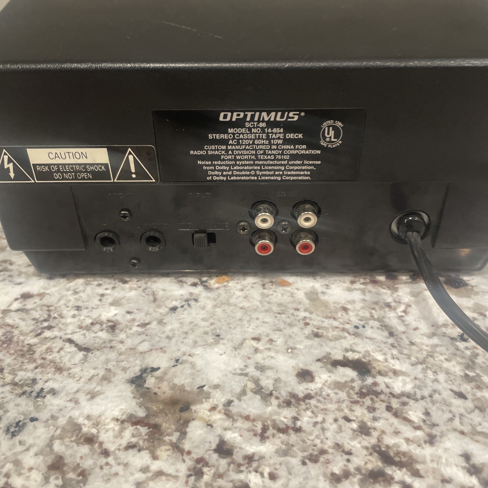 Vtg Optimus SCT-86 Stereo Cassette Tape Deck Dolby System Tested Working