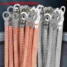 100x Battery Lead Earth Strap Flexible Cable Tin Copper Braid Leng 200/250/300mm