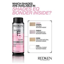 NEW!! Redken - SHADES EQ Gloss Demi-Permanent Color W/ BONDER INSIDE 2 OZ.