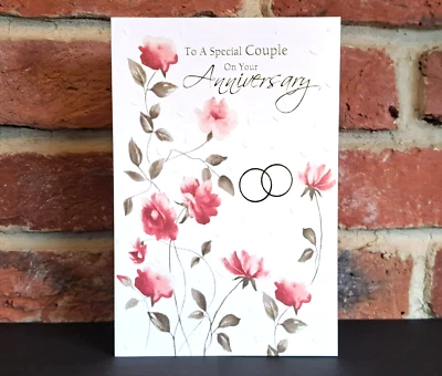 SHOWN IN DROPDOWN BOX On Your Wedding Happy Anniversary Card Colour Inlay **VARIOUS DESIGNS & SIZES**