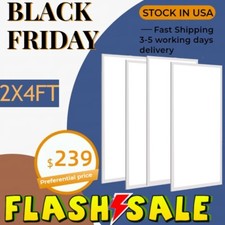 2x4 FT 75W LED Flat Panel Troffer Lights, Recessed Back-Lit Drop Ceiling Lights