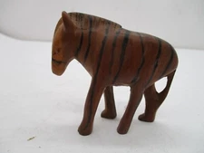 Small Carved Wood Zebra