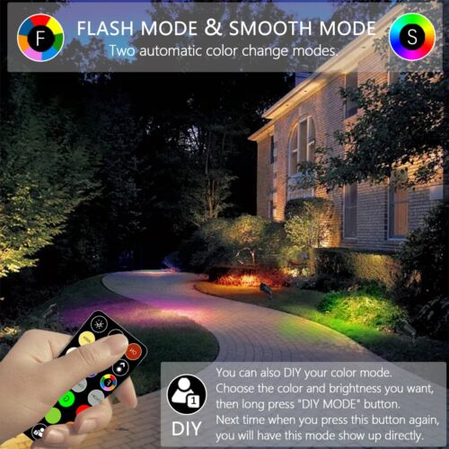FTL RGB Landscape Lights Outdoor AC/DC 12V Low Voltage 7W Color Changing 6-Pack - Picture 4 of 9