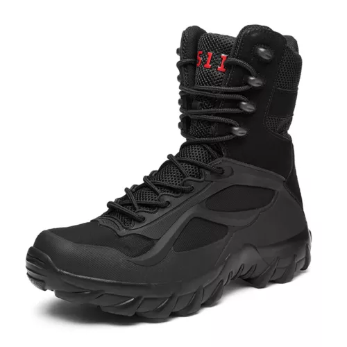 Mens Tactical Hiking Boots Military Combat Army Desert Camo Shoes Trainers // - Picture 3 of 15
