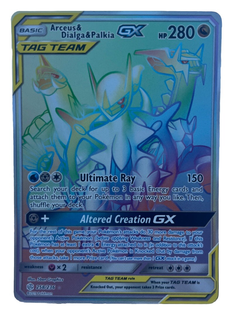 Arceus & Dialga & Palkia GX 258/236 Sm-Cosmic Eclipse for sale | eBay