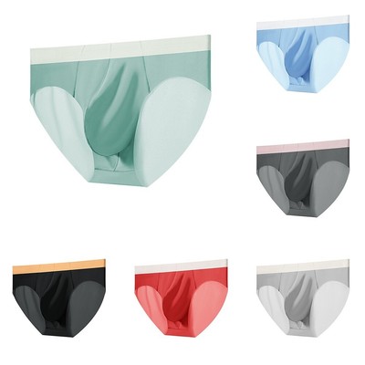 Men Low Waist Underwear Bulge Pouch Underpants Ultrathin Seamless Briefs Bikini