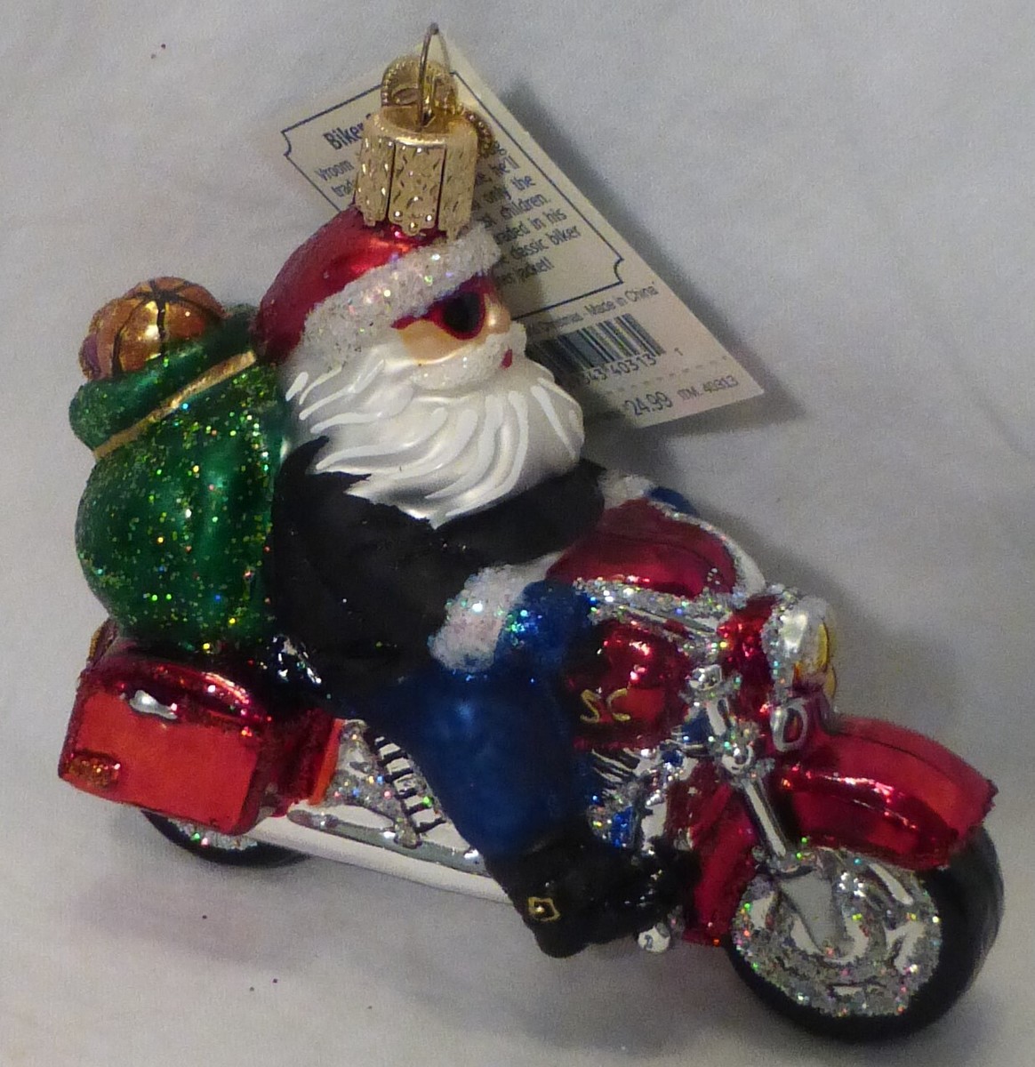 OWC Old World Christmas Biker Santa #40313 St. Nick OWC Old World Christmas Biker Santa #40313 St. Nick