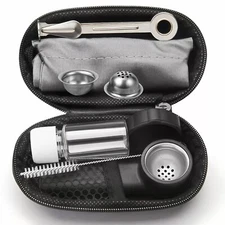 3.5" Silicone Tobacco Smoking Pipe with Lid Storage Bag and Metal Tool Hand Pipe