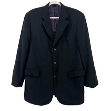 Brooks Brothers 346 Size 40R Blazer Black 100 Cashmere 3-Button Sport Coat Mens