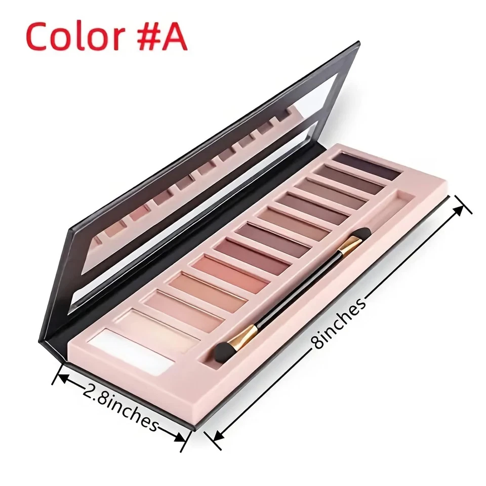 Kecai Cosmetics 12‑Color Nude Eyeshadow Palette Waterproof Matte A, Exp: 10/2026 - Image 4 of 4