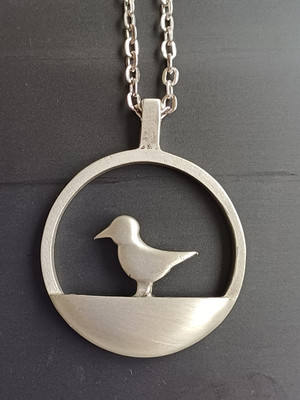 Vintage Selangor Pewter Bird Pendant In Original Very Cute  UK