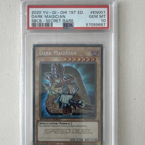 Konami Yu-Gi-Oh! Dark Magician PSA 10 SBCB-EN001 1st Ed Secret Rare 2020