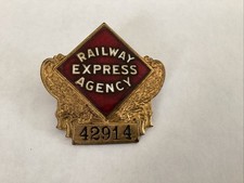 Great Vintage Railway Express Agency Badge Pi...