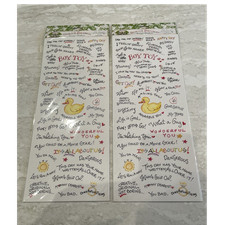 Susan Branch Border Stickers Multicolor Words Phrases 2 Sets Brand New