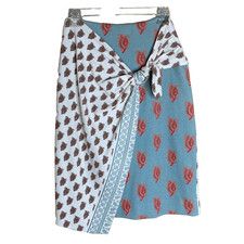 maeve skirt size 6 multi color faux wrap lined anthropologie