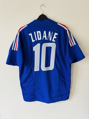 Original Frankreich Fußball Trikot Large Adidas 2002 WM Zidane #10 Home Climacool