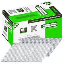 15 Gauge Angled Finish Nails DA Series Galvanized Finishing Nails(16,000 Counts)
