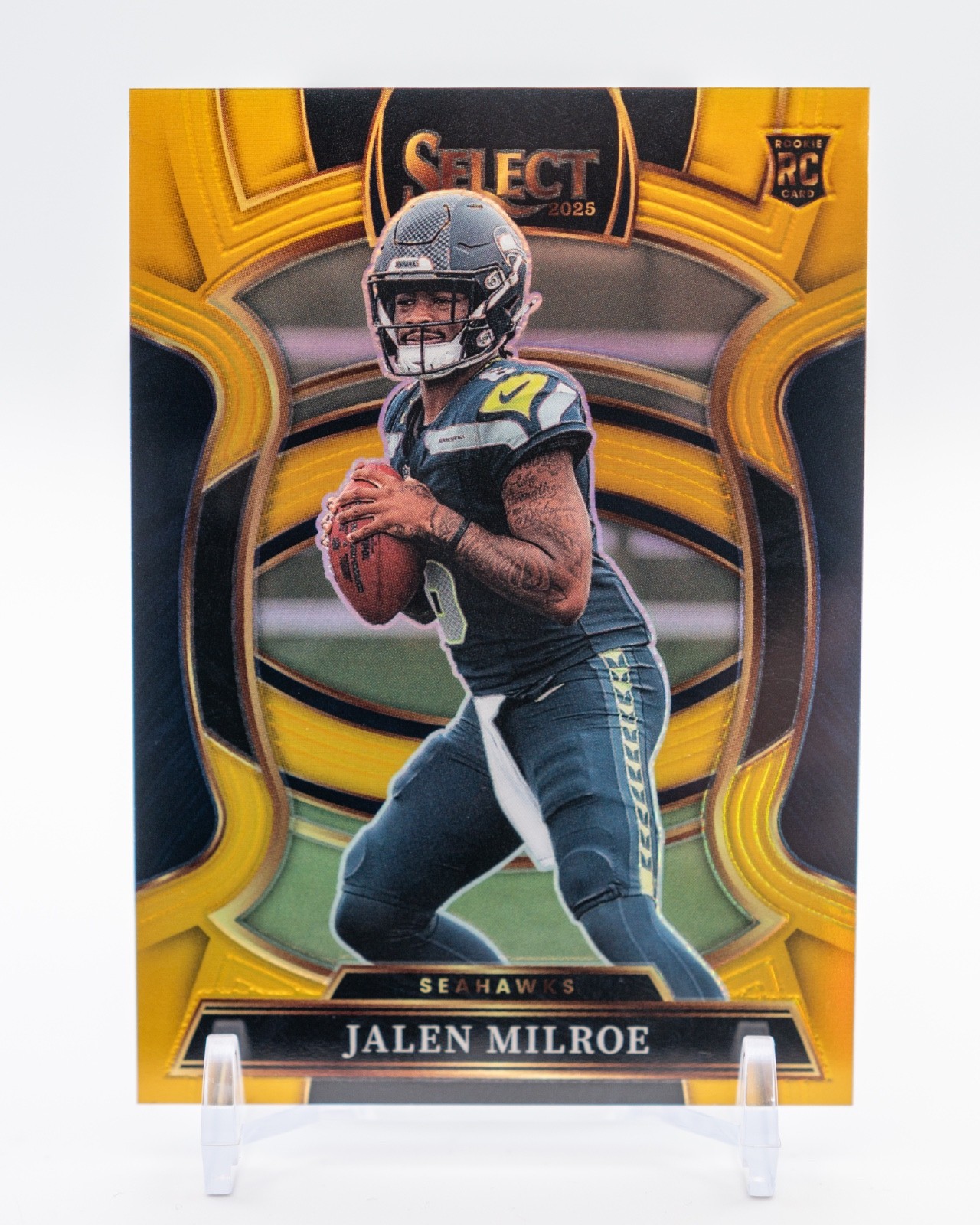 Jalen Milroe 2025 Panini Select (RC) True Gold Prizm Concourse /10 SSP