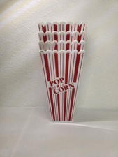 Set Of 4 Home Movie Theatre Reusable Plastic Popcorn Party Containers Bowls