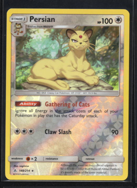 Persian - 148/214 - Unbroken Bonds - Reverse Holo Rare - NM - nagimiso