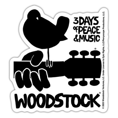 Woodstock Logo 3 Days Of Peace & Music Sticker, max. 4 x 4''