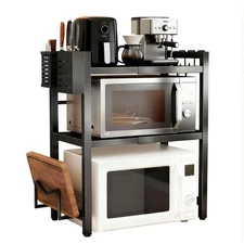 Microwave Oven Rack, Expandable Microwave Stand Countertop Shelf Heavy Duty 3...